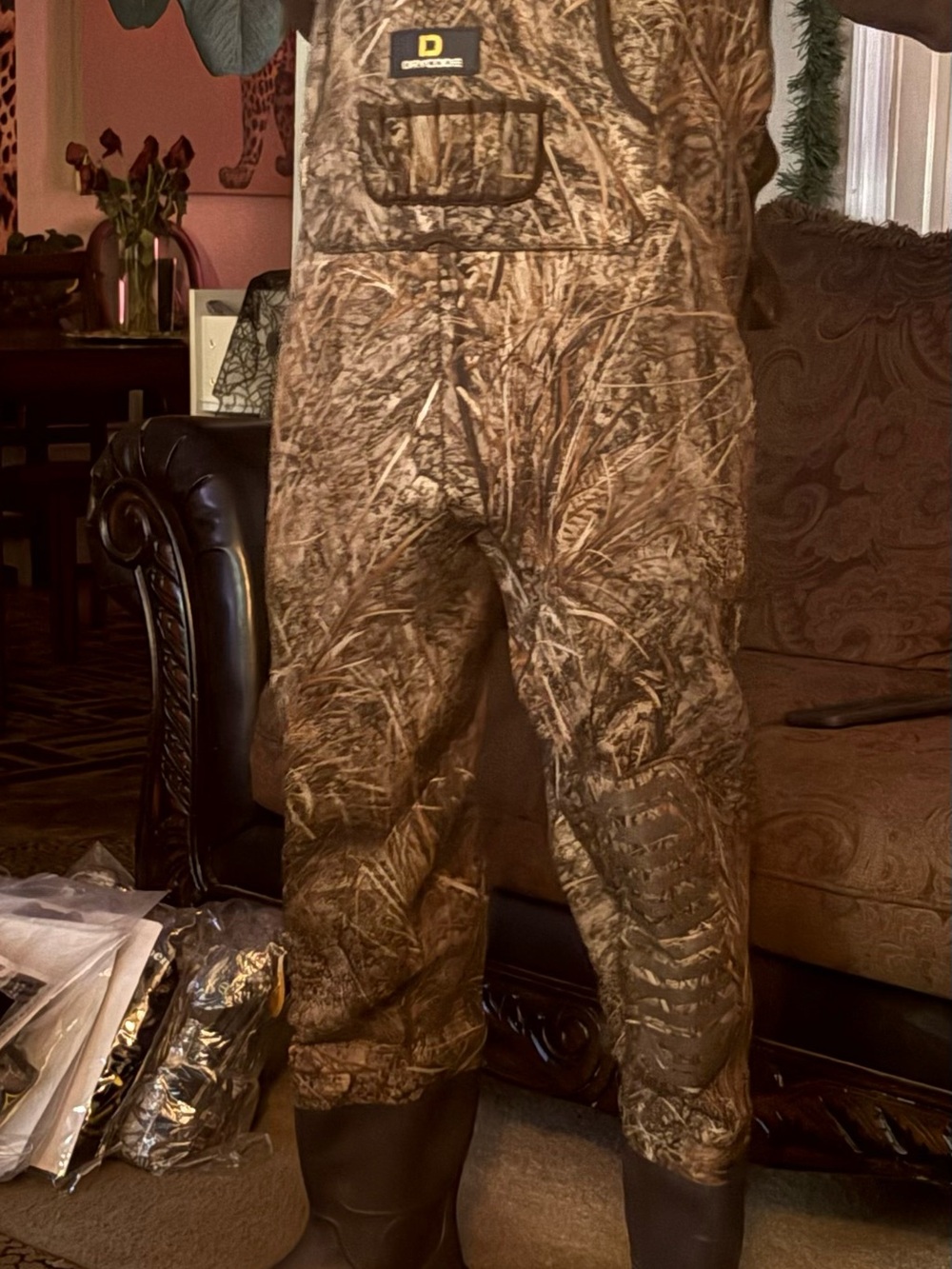 DRYCODE Men's Brown Mossy Camo Cargo Pants - Waterproof Outdoor Workwear